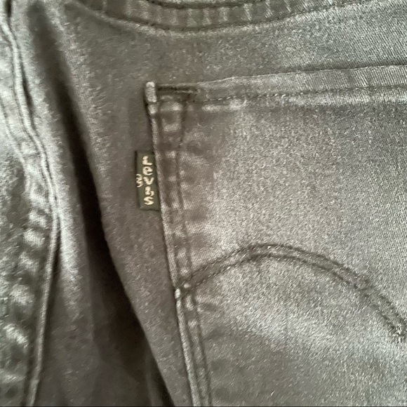 Levi’s 18 jeans black no zipper pull on wide leg denim jeans 34x32 - Picture 2 of 8
